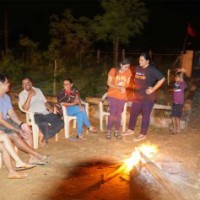 Campfire with family friends