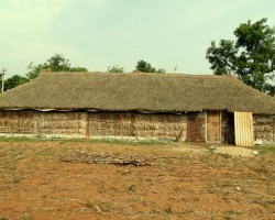 Huts built with natural materials