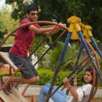 Siblings playing games together