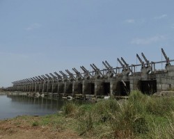 View of historic dam