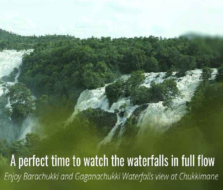 Enjoy Gaganachukki Barachukki Falls Near by Chukki Mane