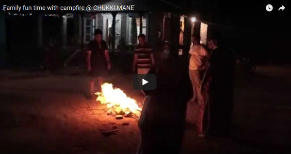 Family fun time with Campfire at Chukkimane