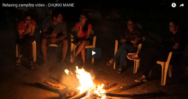 Relaxing campfire at Chukkimane