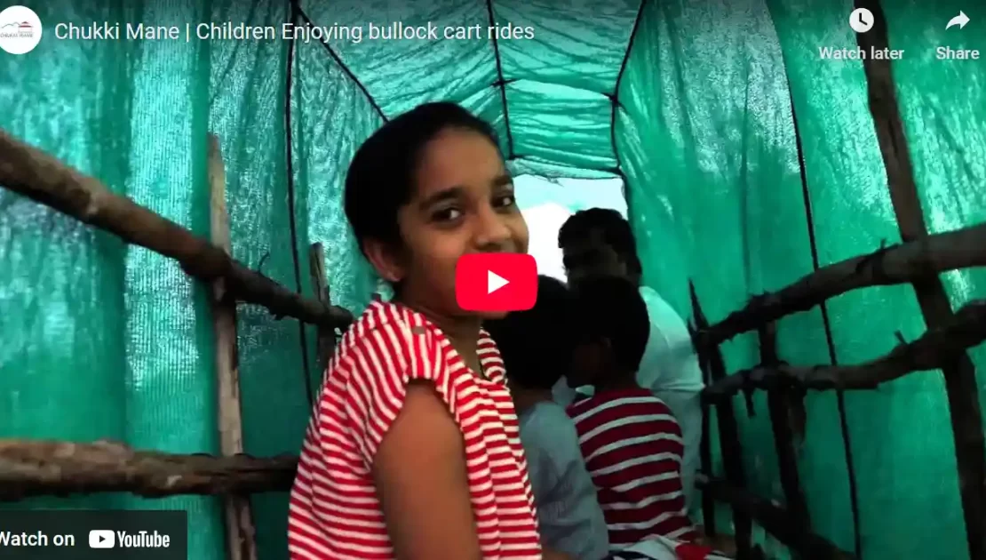 Bullock cart ride – Cute kids enjoying at Chukki Mane