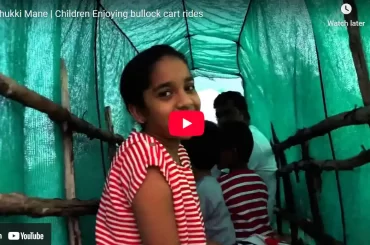 Bullock cart ride – Cute kids enjoying at Chukki Mane
