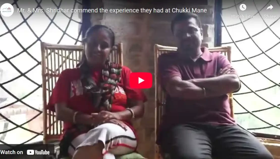Sridhar and family sharing their wonderful homestay experience @ CHUKKI MANE