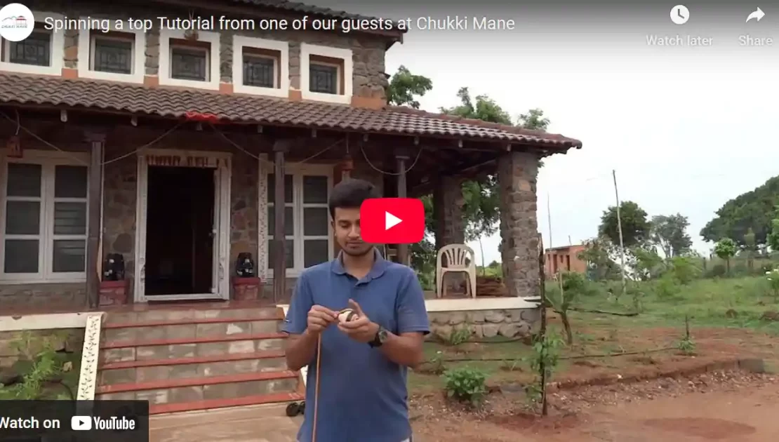 Tricks for spinning top at Chukki Mane