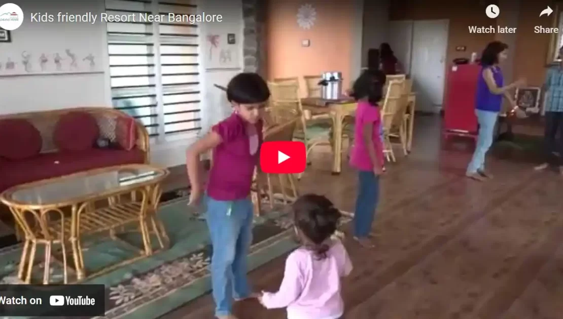 Kids friendly Resort Near Bangalore | Kids having fun play time at Chukki Mane
