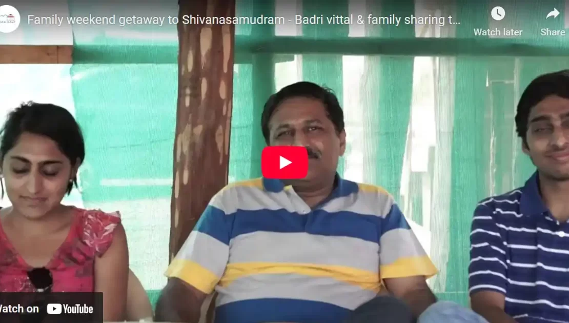 Badri vittal & family sharing their experience about chukki mane