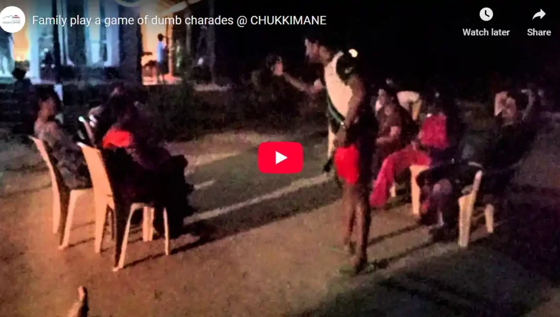 Family play a game of dumb charades @ CHUKKIMANE