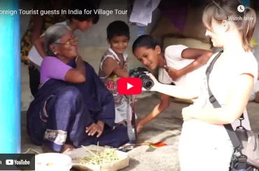 Foreign Tourist guests In India for rural Village Visit at Chukkimane Resort Karnataka