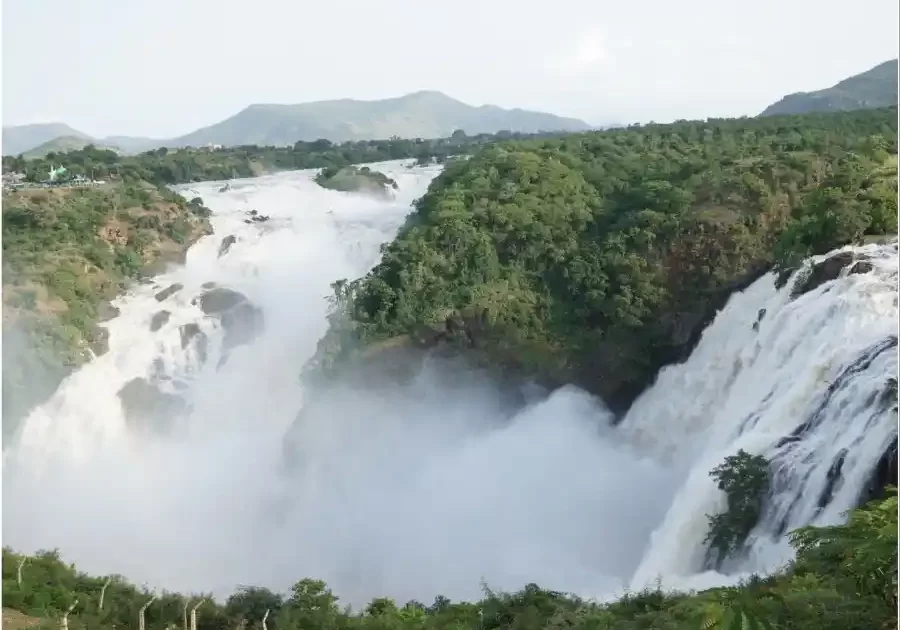 Shivanasamudra waterfalls collage