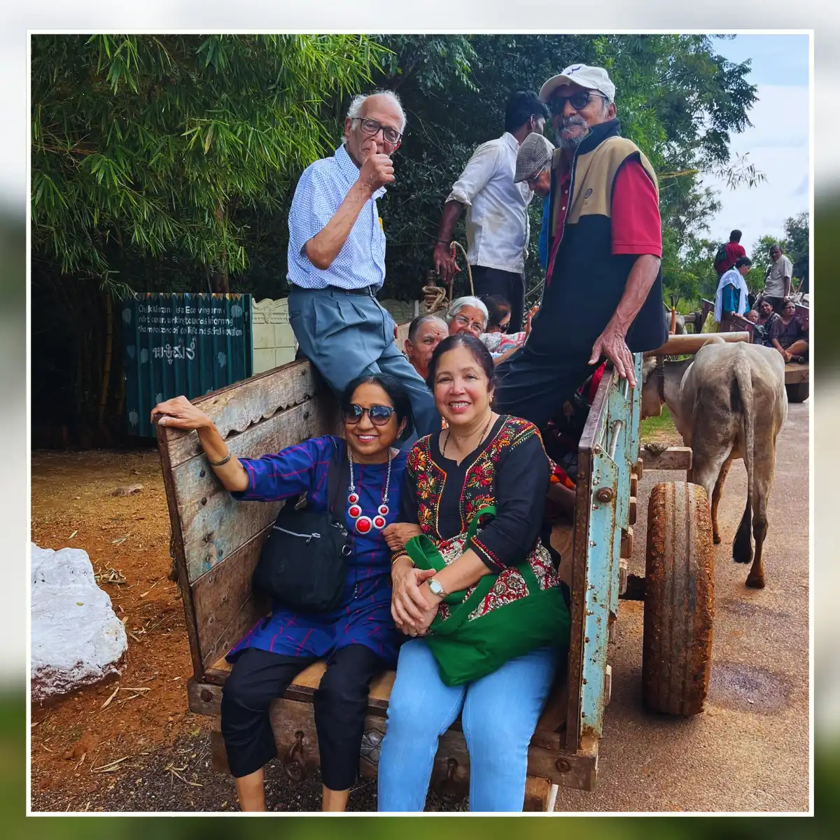 Bullock Cart Ride During Village Tourism in Karnataka