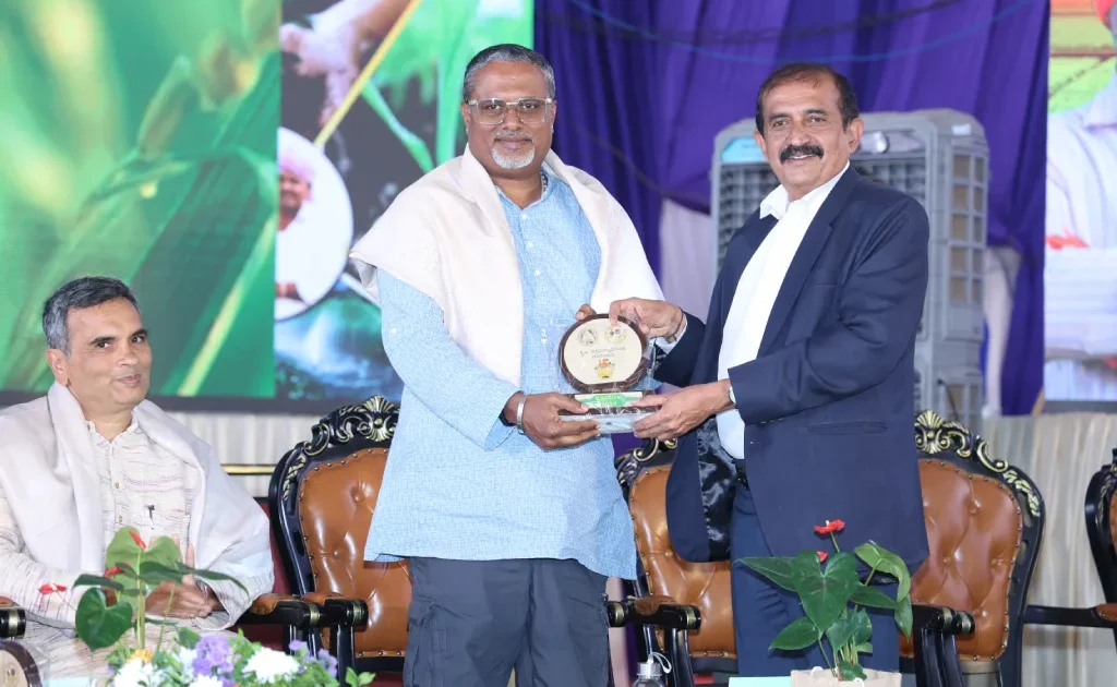 Sanjay Shankarappa speaking about Agri-Tourism opportunities at Krishimela 2025