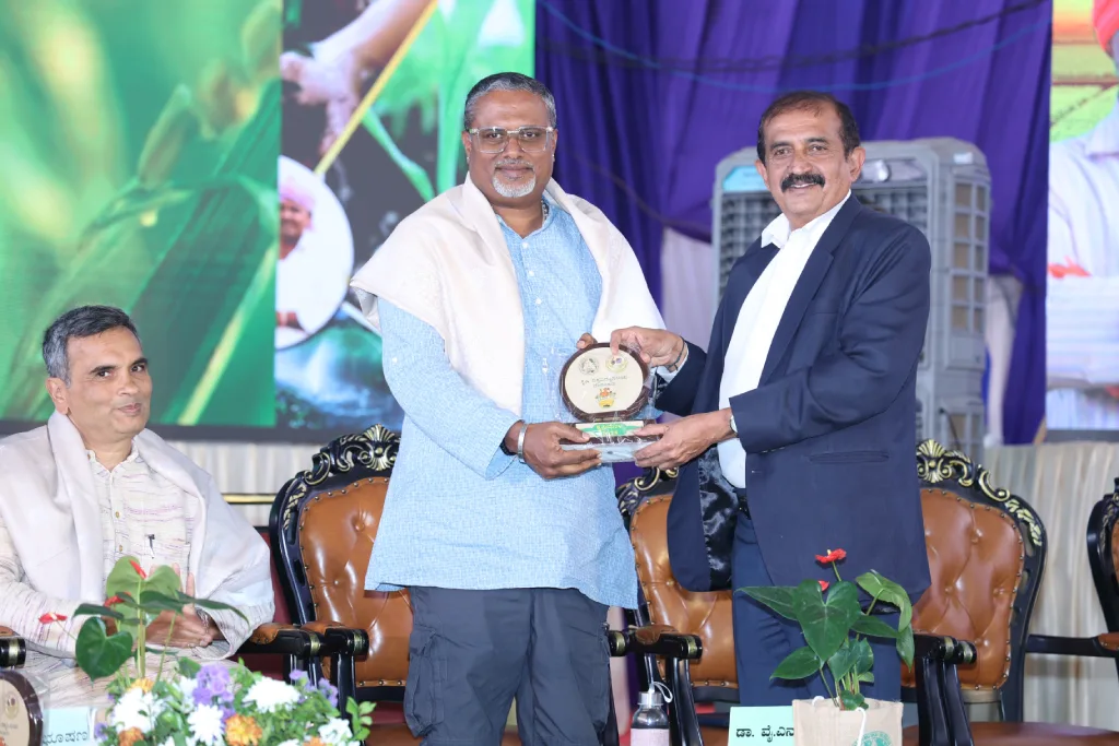 Sanjay Shankarappa speaking about Agri-Tourism opportunities at Krishimela 2025