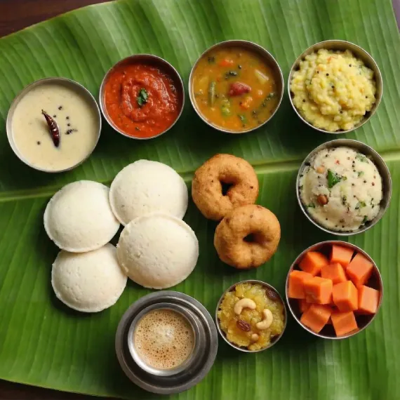 Idli and Mysore sambar served at ChukkiMane