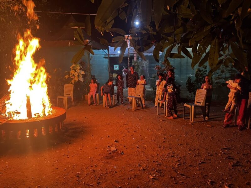 Evening Campfire near Shivanasamudra