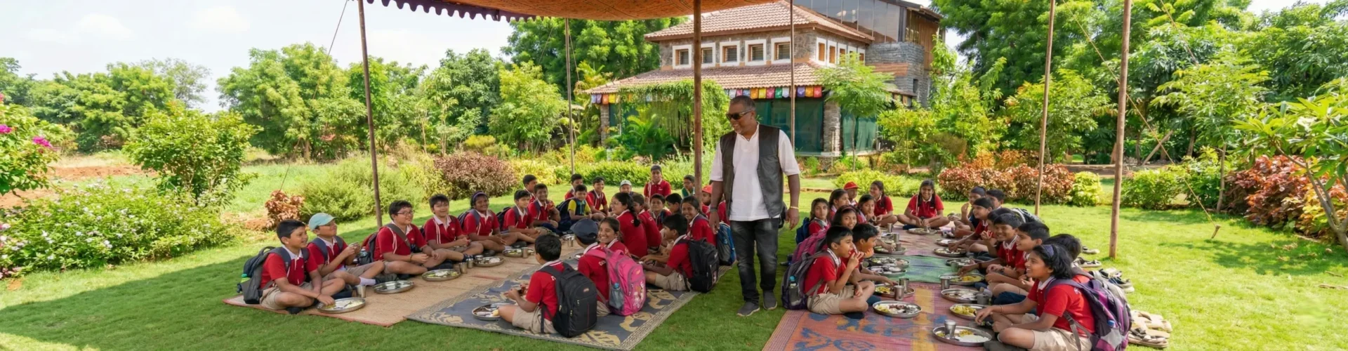 Kids having Lunch Party at ChukkiMane