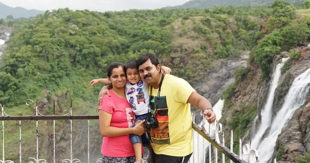 One day family outing to Shivanasamudra waterfalls