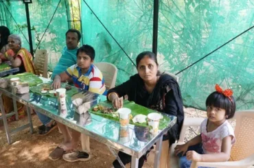 Kids enjoying their food