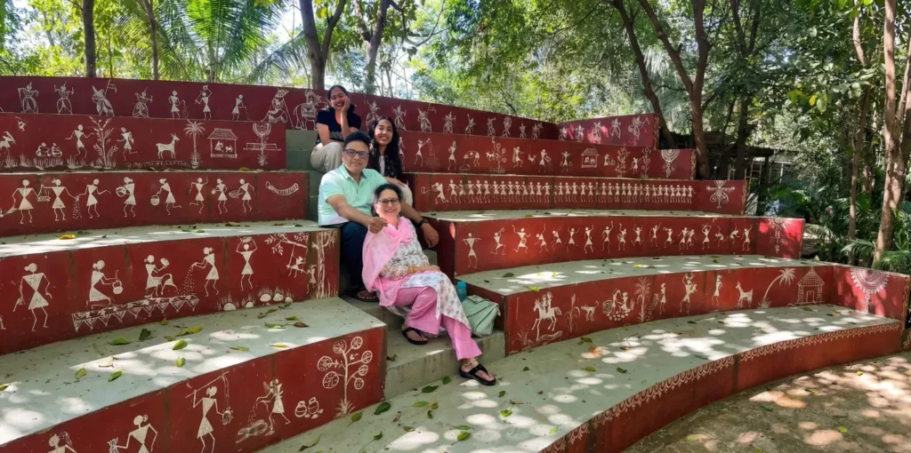 Warli art in Open Auditorium at ChukkiMane