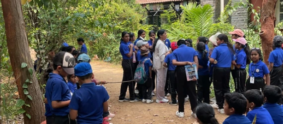 Guided bird safari during school eco immersion program