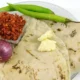 Traditional Jowar Roti with Onion and Chutney