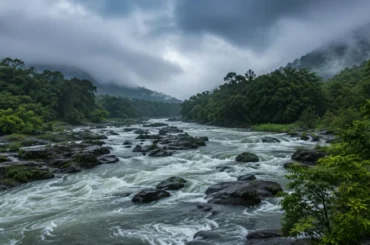 Majestic Kaveri River during Monsoon