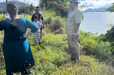 Nature guide leading a forest walk