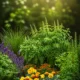 Fragrant herbs and flowers in the ChukkiMane eco garden