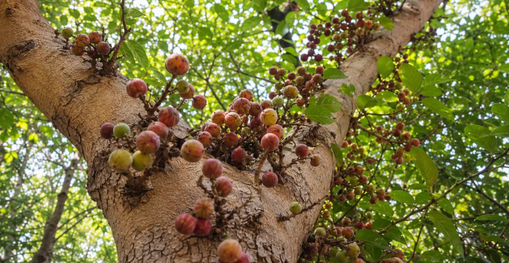 Cluster Fig tree with ripe fruits