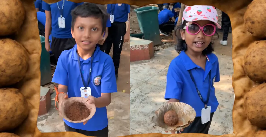 School students enjoying Seed Ball Making at ChukkiMane School students enjoying Seed Ball Making at ChukkiMane